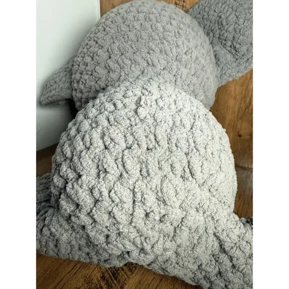 Adorable Handmade Elephant Crocheted Stuffed Animal All Plush Toy 16” - Picture 6 of 6